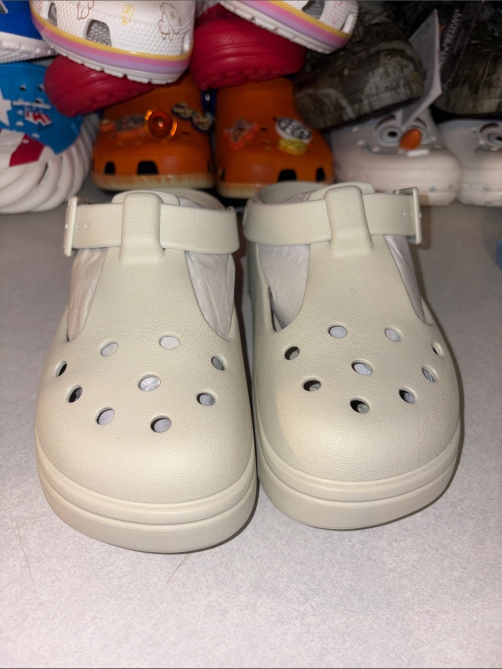 CROCS Cream Women's Clog Mules
